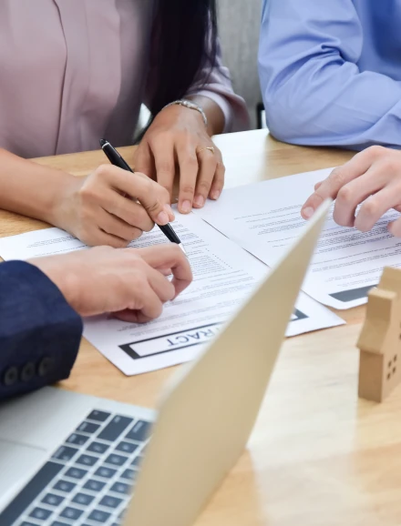 a women signing a contract