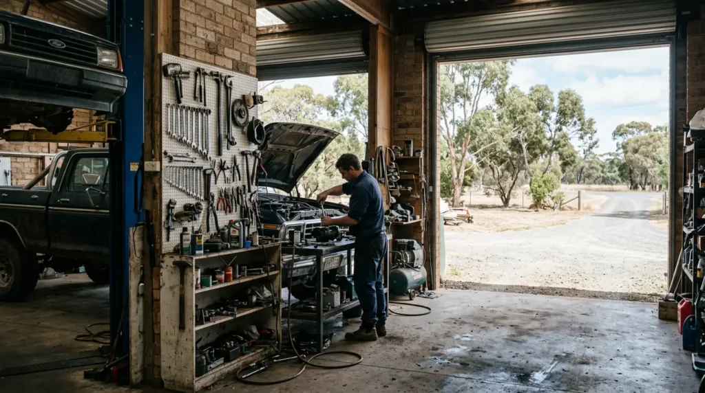 Traralgon mechanic's workshop, an example of business real property held in a self-managed super fund